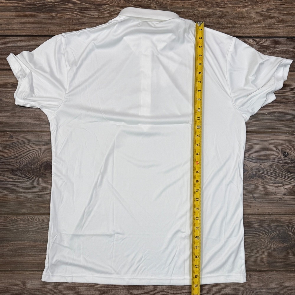 Collars & Co Men Size Large Polo Shirt White Oxford Dress Collar Performance NWT - Picture 7 of 10